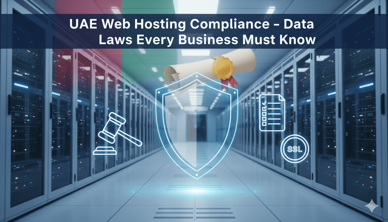 UAE web hosting compliance and data protection laws visual