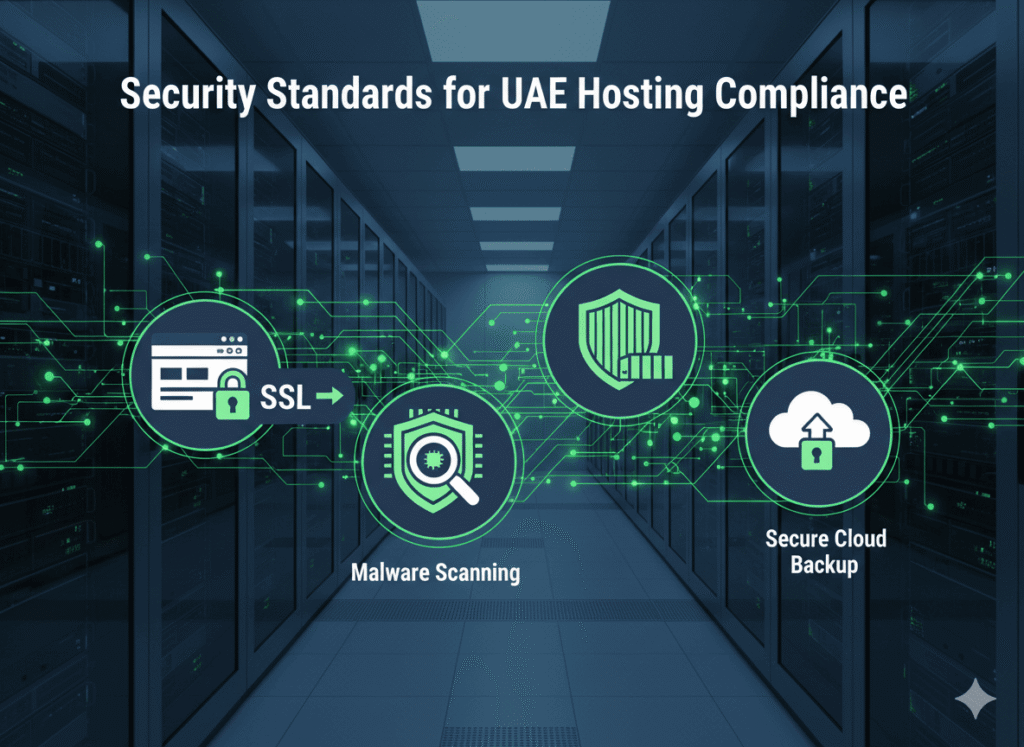 Security standards for UAE compliant web hosting
