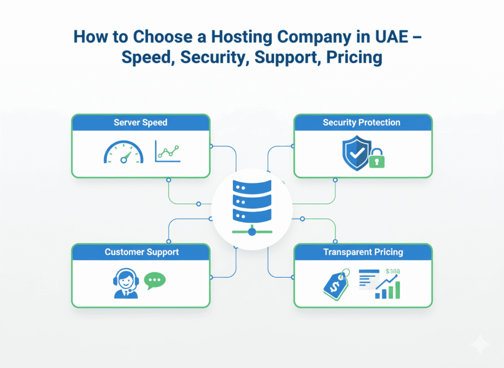 factors for choosing hosting companies in UAE