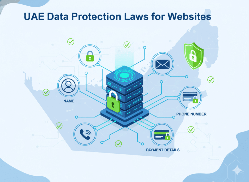 UAE data protection laws hosting compliance infographic