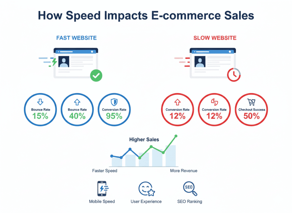 website speed impact ecommerce conversion UAE