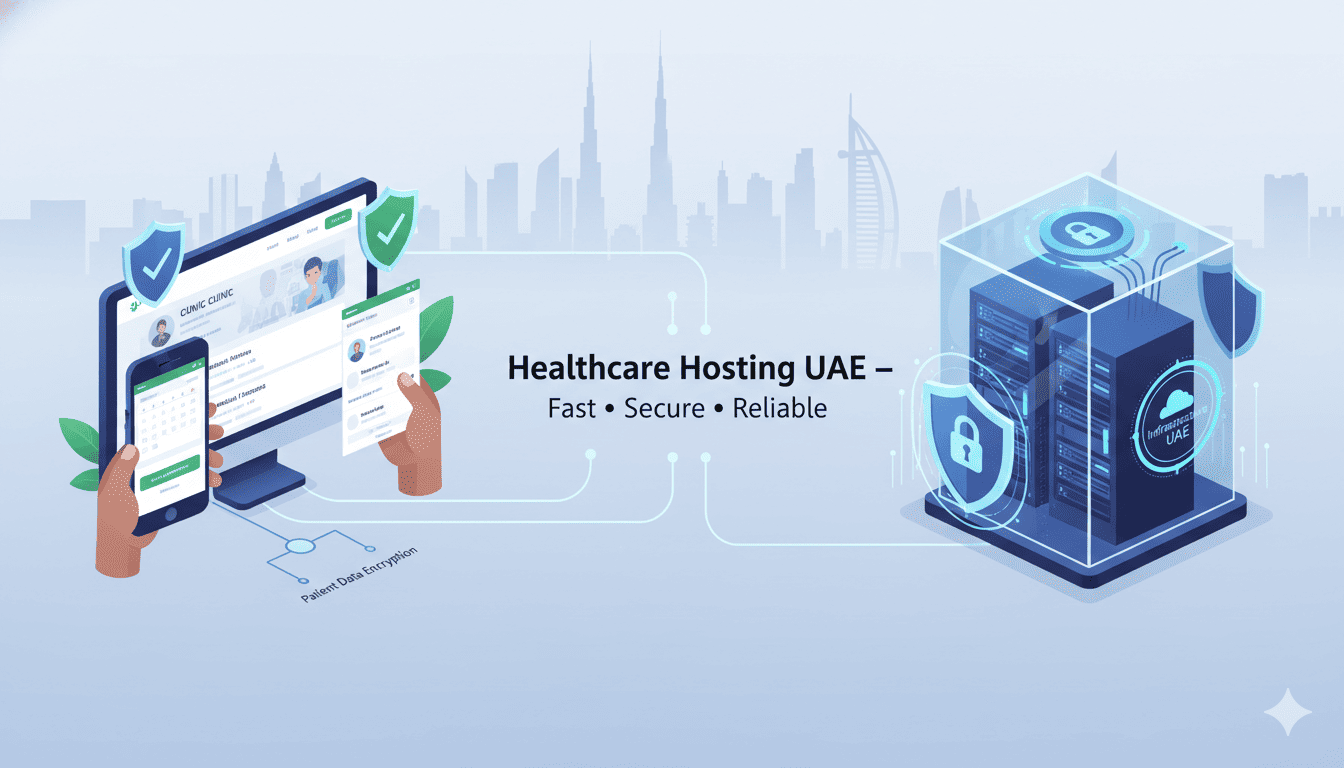 healthcare website hosting UAE secure fast clinics