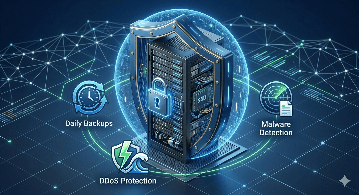 Web hosting security features