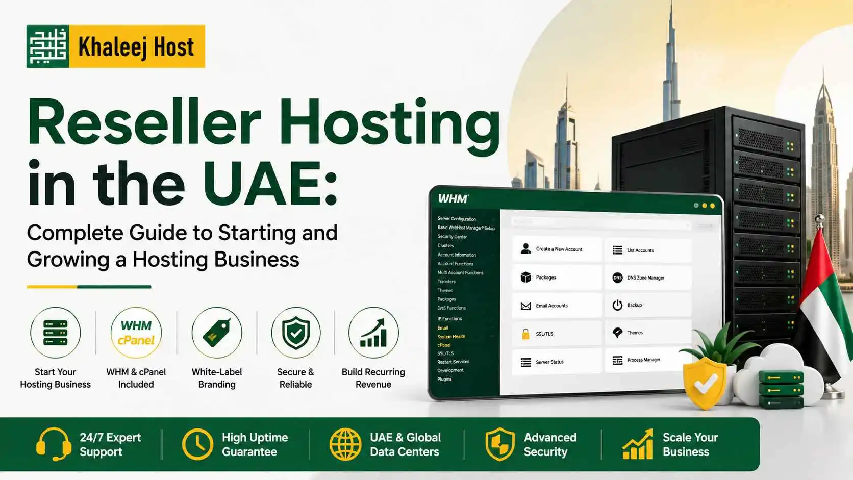 Reseller hosting in the UAE for agencies, developers, and entrepreneurs starting a hosting business