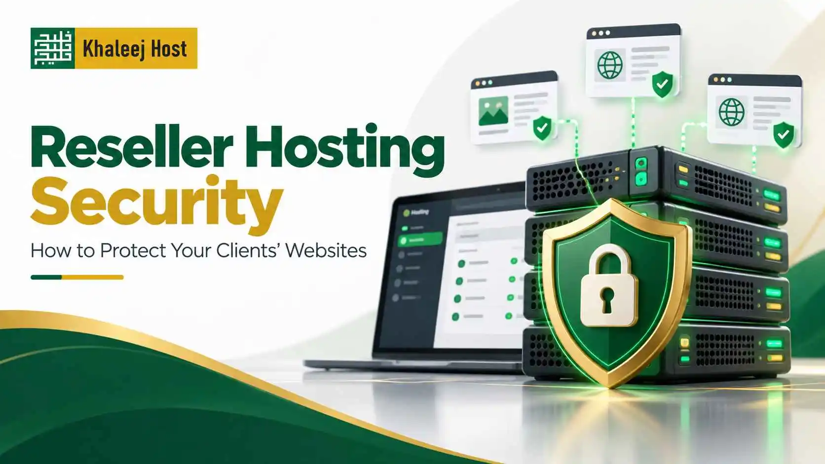 Reseller hosting security for protecting client websites with secure servers, account protection, SSL, backups, access controls, and website security measures.